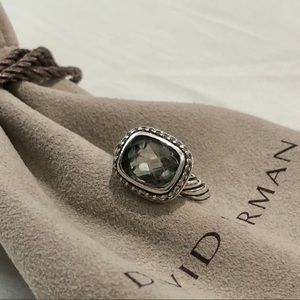 David Yurman Prasiolite & Diamond Noblesse Ring